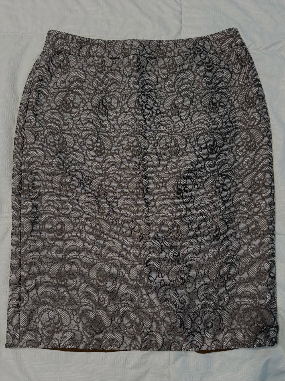 Ann Taylor Women’s Neutral Lace-Pattern Pencil Skirt 6